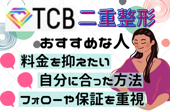 TCB東京中央美容外科の二重整形はどんな人におすすめ？